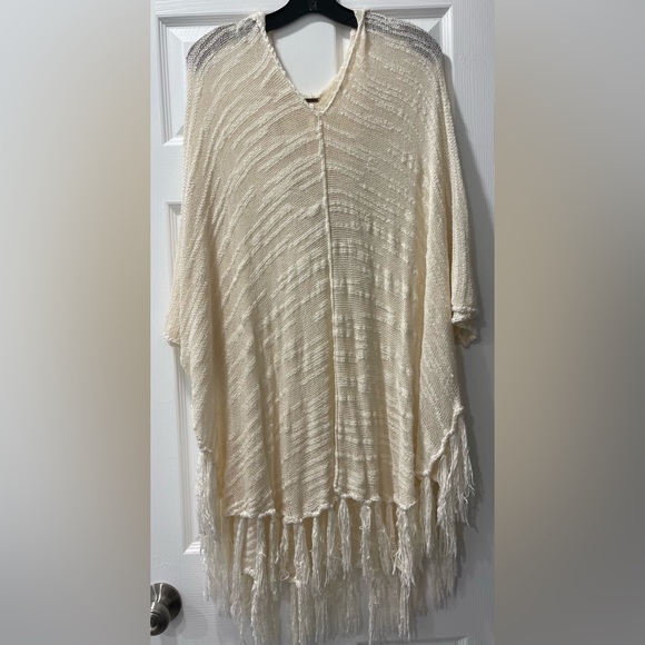 Free People Hooded Fringe Poncho XS/S - Picture 8 of 11
